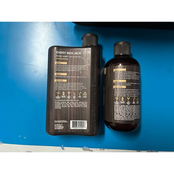 Every Man Jack Body Wash Shampoo Set Mens Grooming Kit Black - Picture 2 of 3
